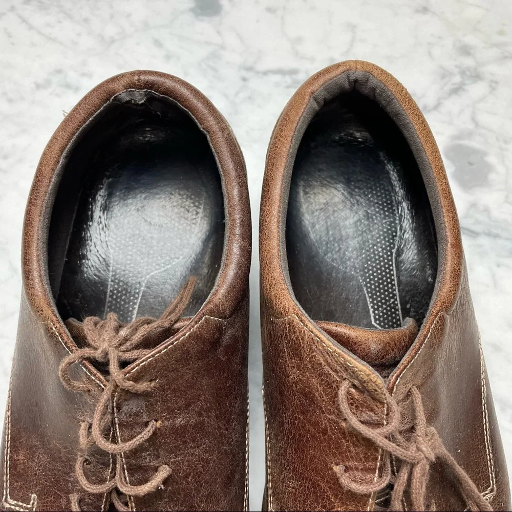 Rockport Dark Brown Leather Men's Dress Work Lace-Up Shoes